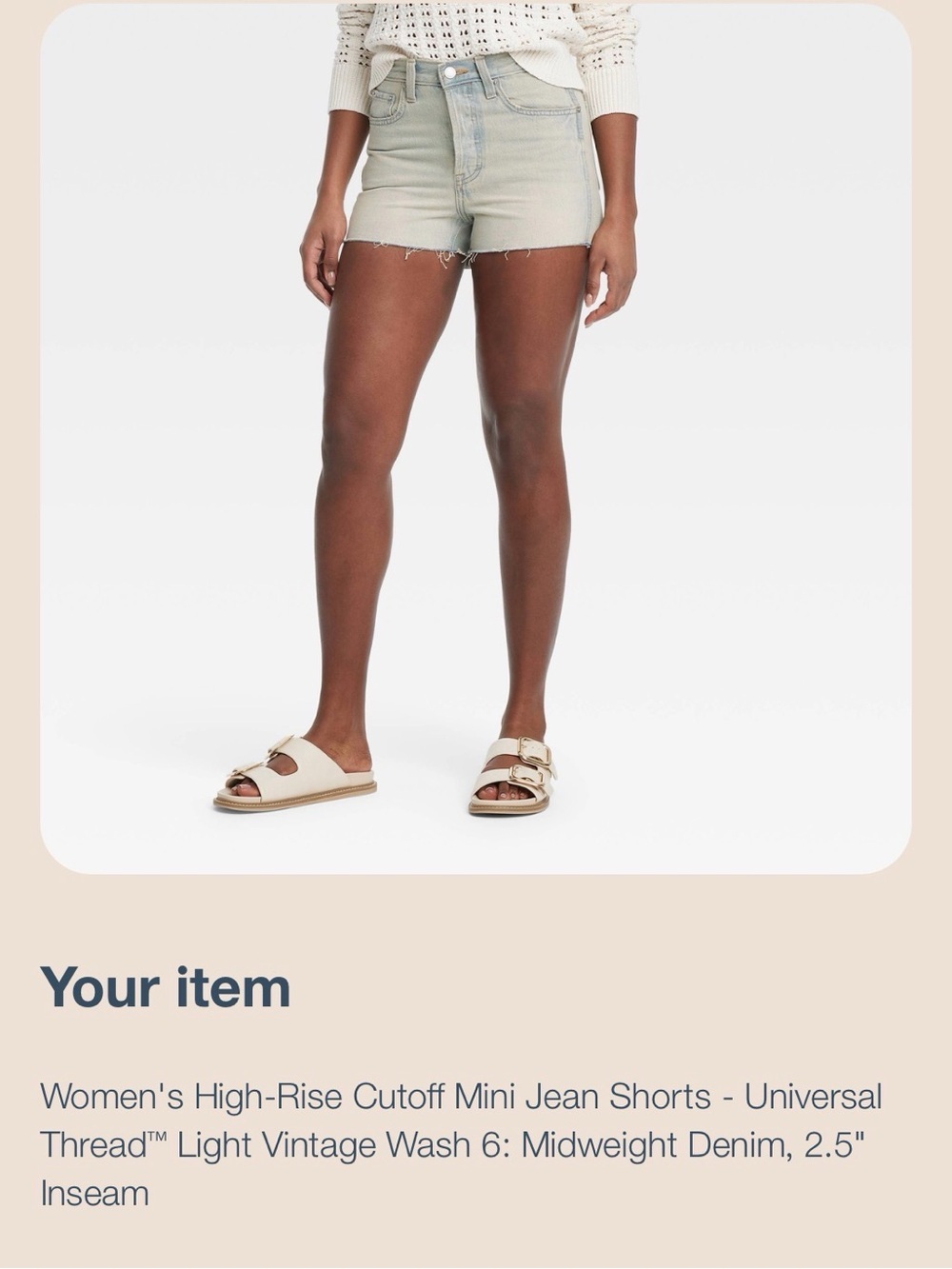 Universal Thread High-Rise Mini Jean Shorts - Size 6 - NWOT - Picture 6 of 6